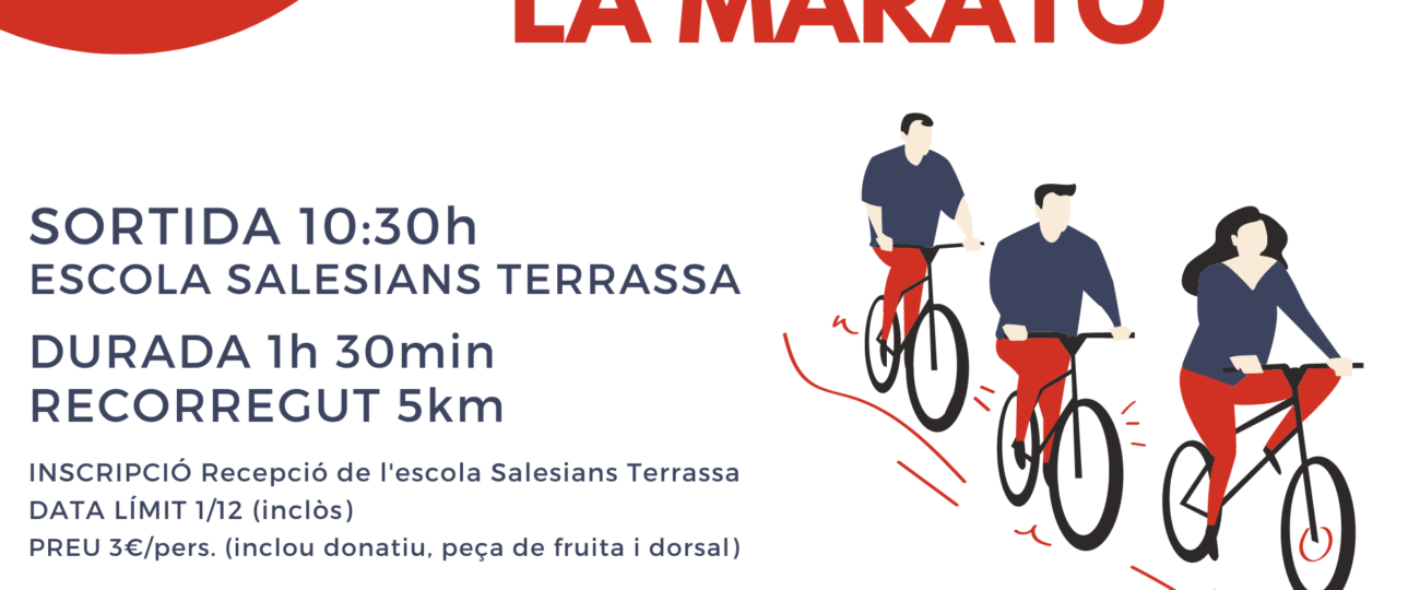 Diumenge 4 de desembre – Pedalada per la Marató amb l’escola Salesians