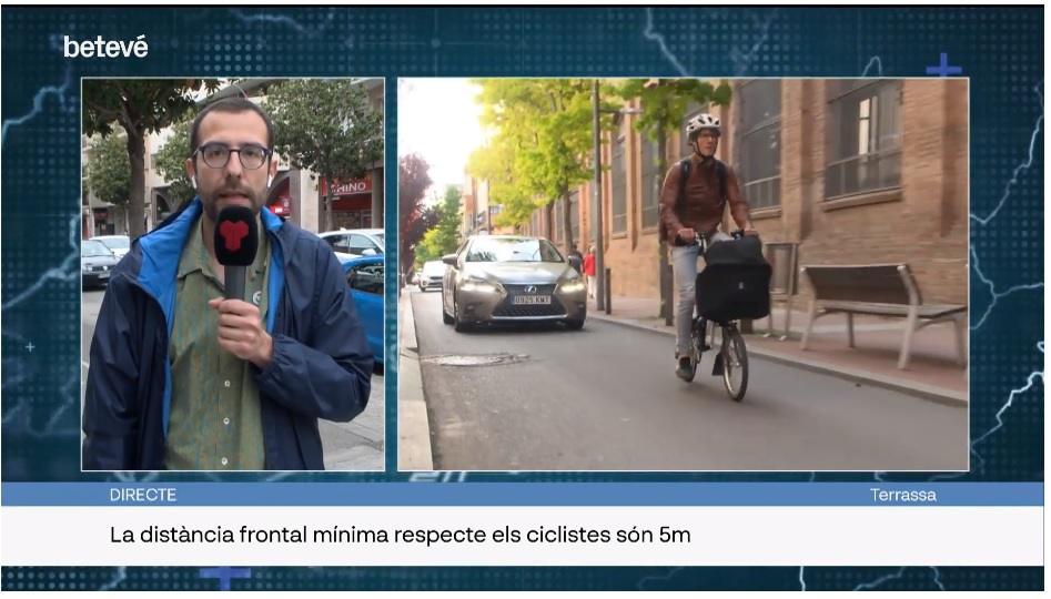 Reportatge a BETEVE sobre el protocol d’assetjament a ciclistes de Terrassa