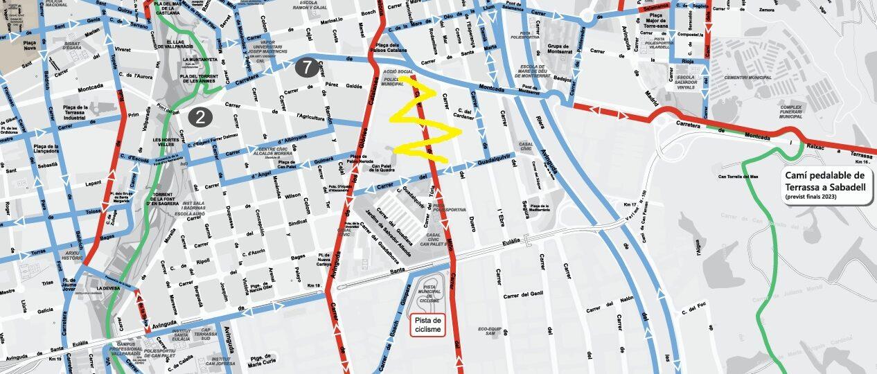 Denunciem l’eliminació d’un tram del carril bici del c. Miño